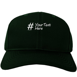Personalized Hashtag Adult Dark Baseball Cap Hat
