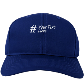 Personalized Hashtag Adult Dark Baseball Cap Hat