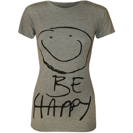 Women's Be Happy Smiley Face Top